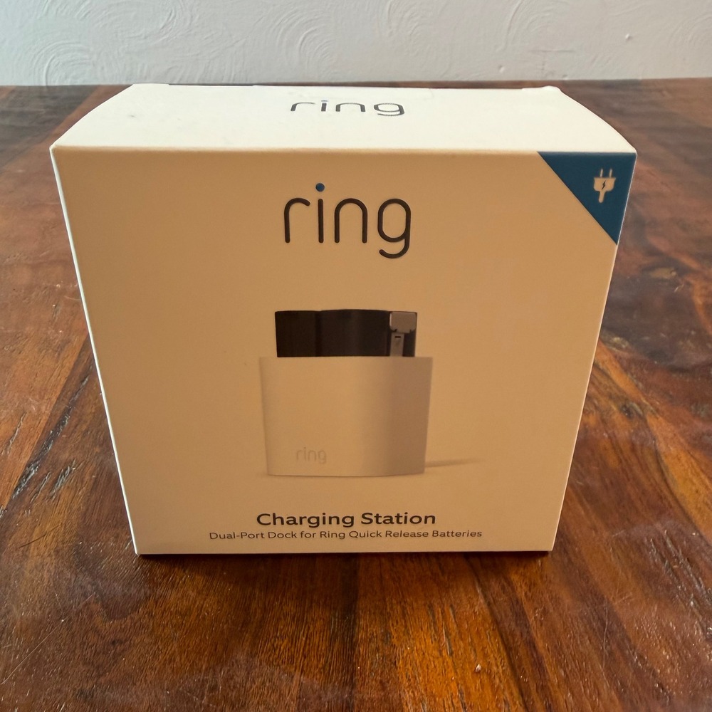 Ring Charging Station Dual Port Dock for Quick Release Batteries White 2020